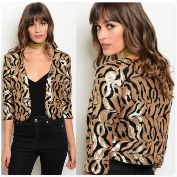 MODA ME COUTURE Jackets & Blazers - SASSY IN SEQUIN JACKET